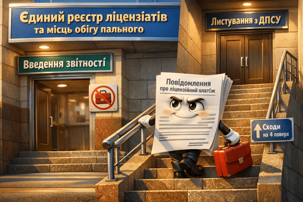 Ліцензія на зберігання пального: проблеми з повідомленням про внесення чергового платежу