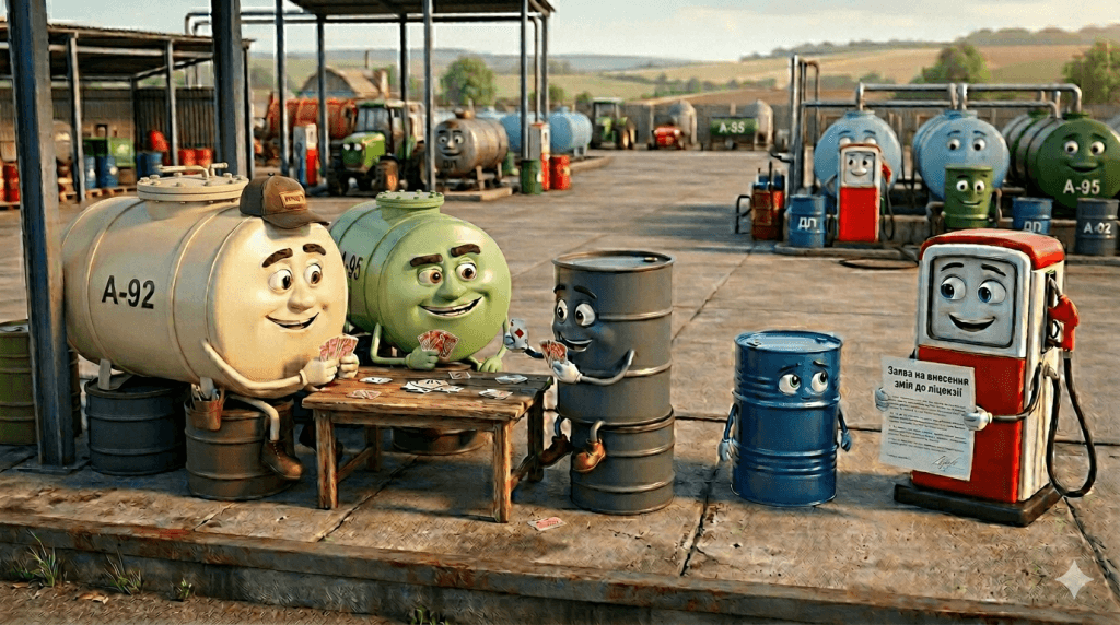 Нова ємність для зберігання пального та ліцензія на зберігання